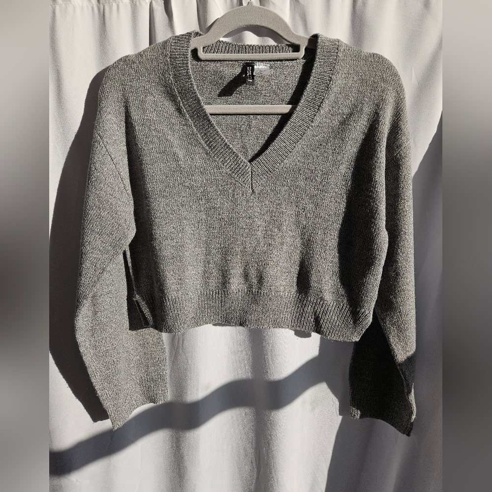 H&M Charcoal V-Neck Sweater